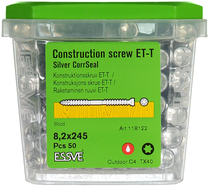 KONSTRUKTIONSSKRUV ET-T CUTTER CS 8,2X245 50ST