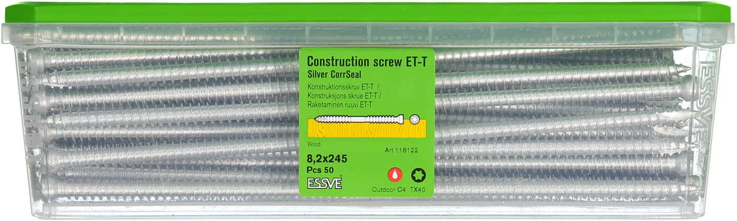 KONSTRUKTIONSSKRUV ET-T CUTTER CS 8,2X245 50ST