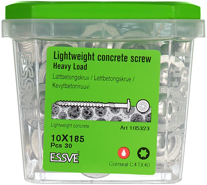 LÄTTBETONGSKRUV 10X185 CS 30ST HEAVY LOAD