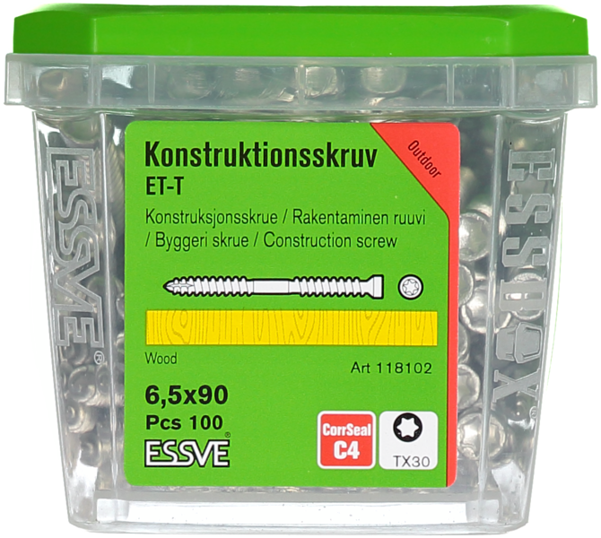 KONSTRUKTIONSSKRUV 6,5X90 100P ET-T CORRSEAL
