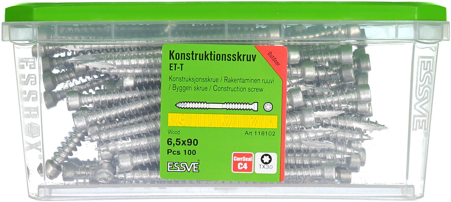 KONSTRUKTIONSSKRUV 6,5X90 100P ET-T CORRSEAL