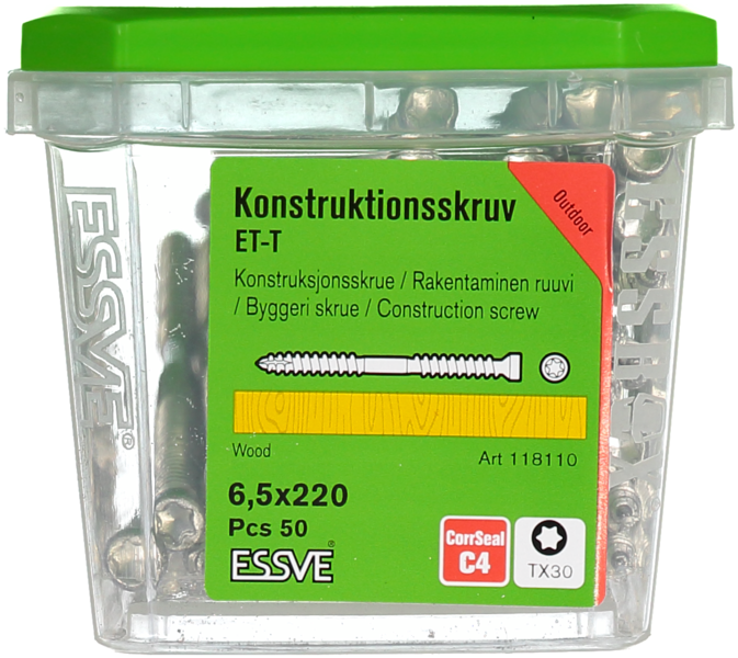 KONSTRUKTIONSSKRUV ET-T CUTTER CS 6,5X220 50ST
