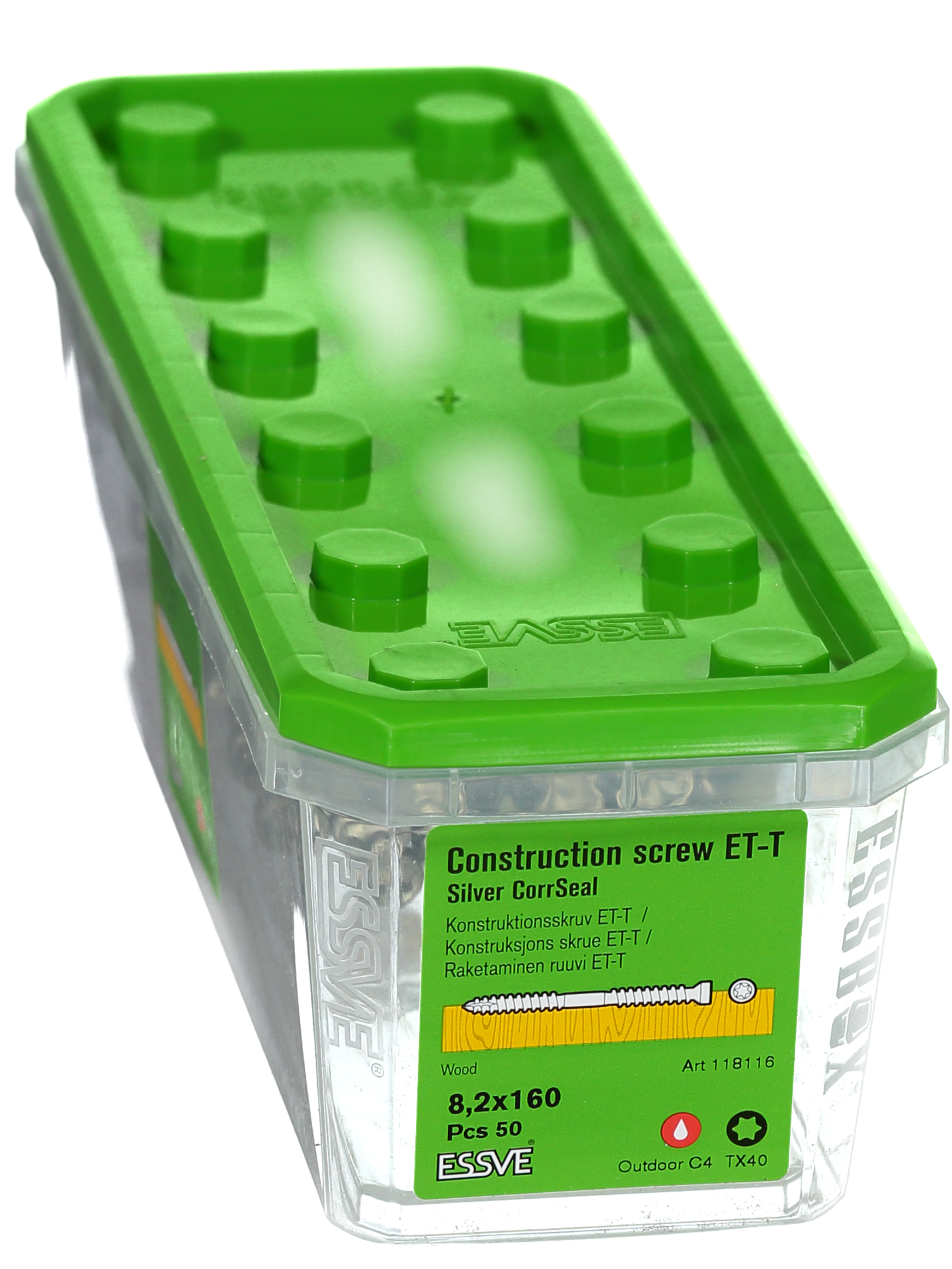 KONSTRUKTIONSSKRUV 8,2x160 50P ET-T CORRSEAL