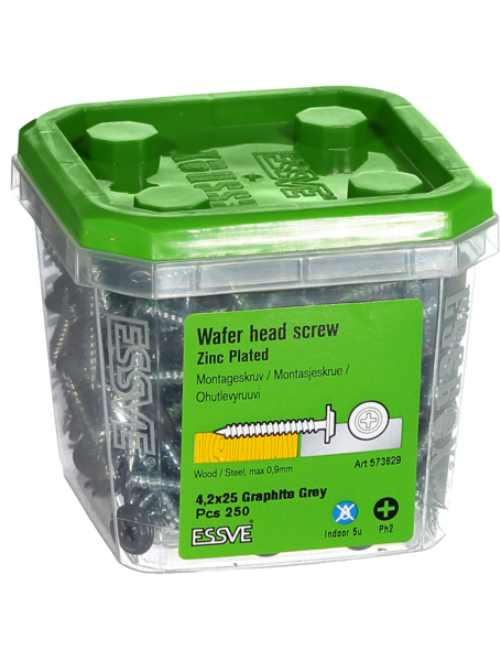 MONTAGESKRUV VS PH2 GRAFITGRÅ 4,2X25 250ST