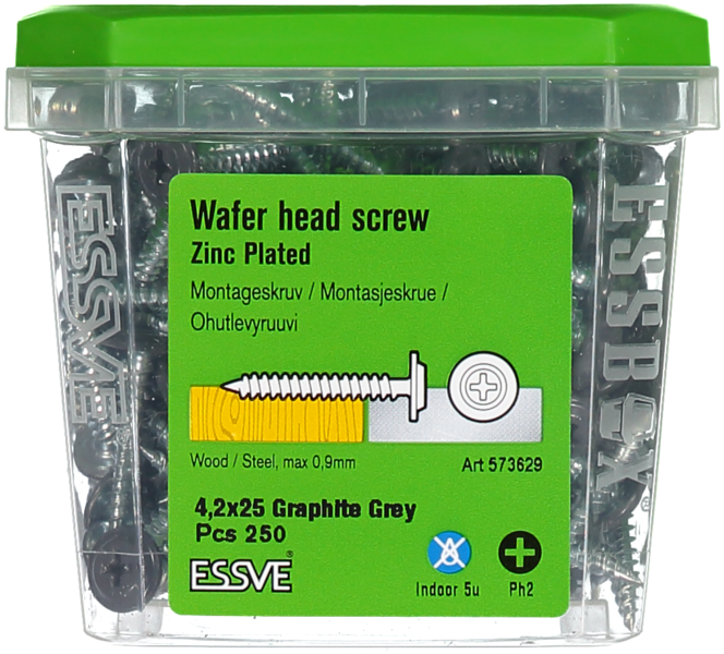 MONTAGESKRUV VS PH2 GRAFITGRÅ 4,2X25 250ST