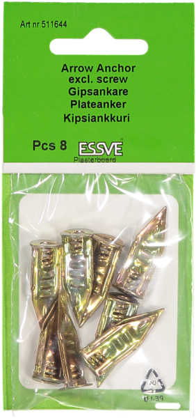 GIPSANKARE 3,5MM   8ST ARROW ANCHOR