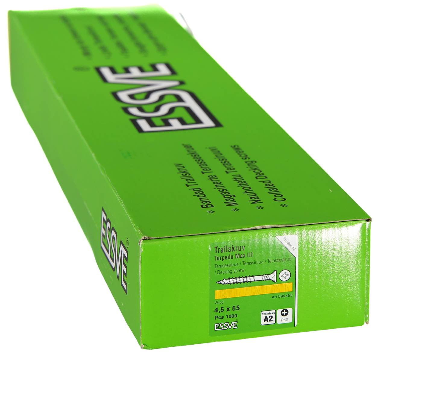 TRALLSKRUV A2 MAX3B4,5X55 1000