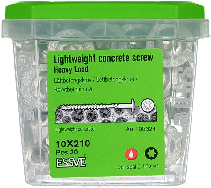 LÄTTBETONGSKRUV 10X210 CS 30ST HEAVY LOAD