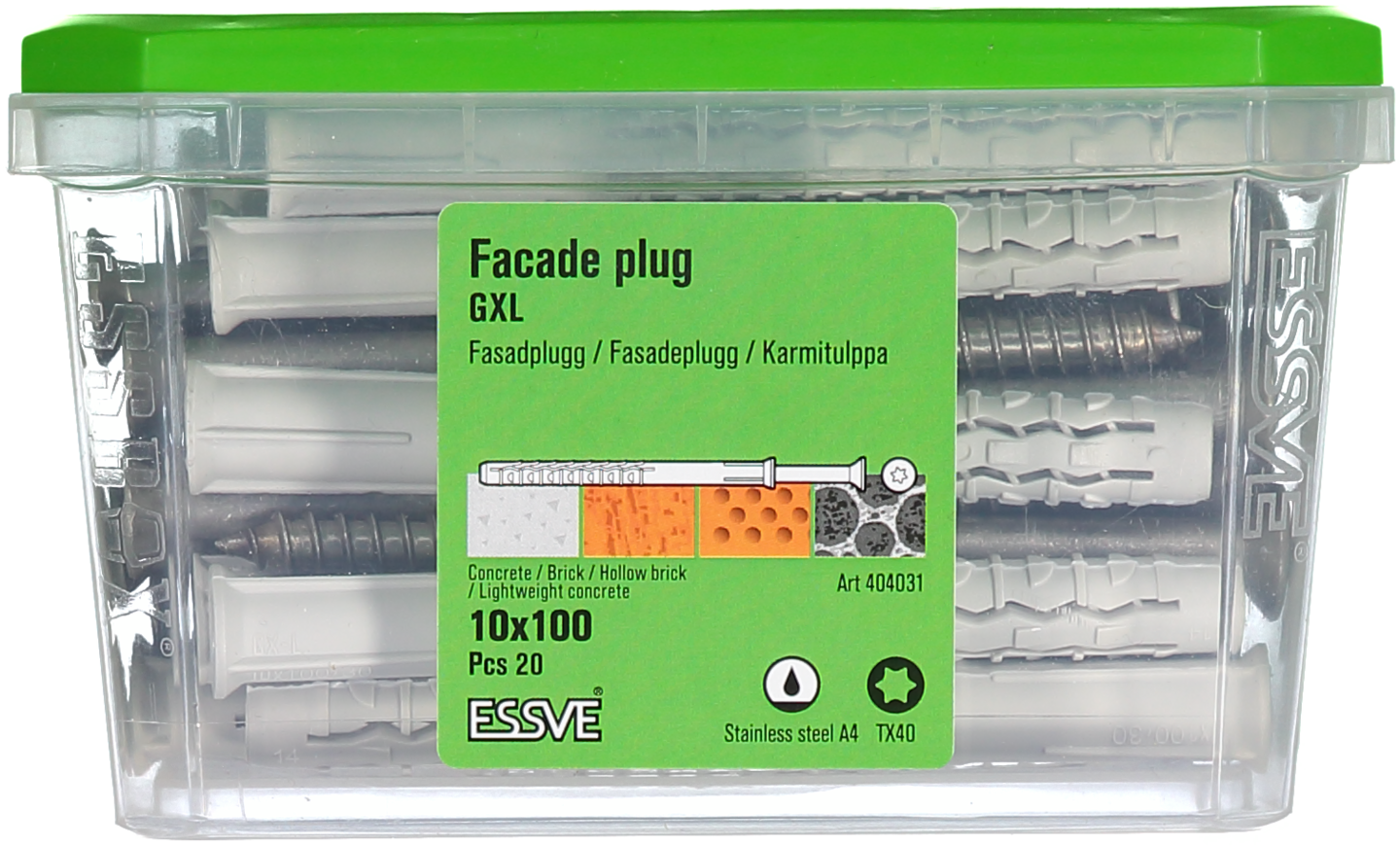 SKRUV GXL FH TX40 A4 10X100 20ST