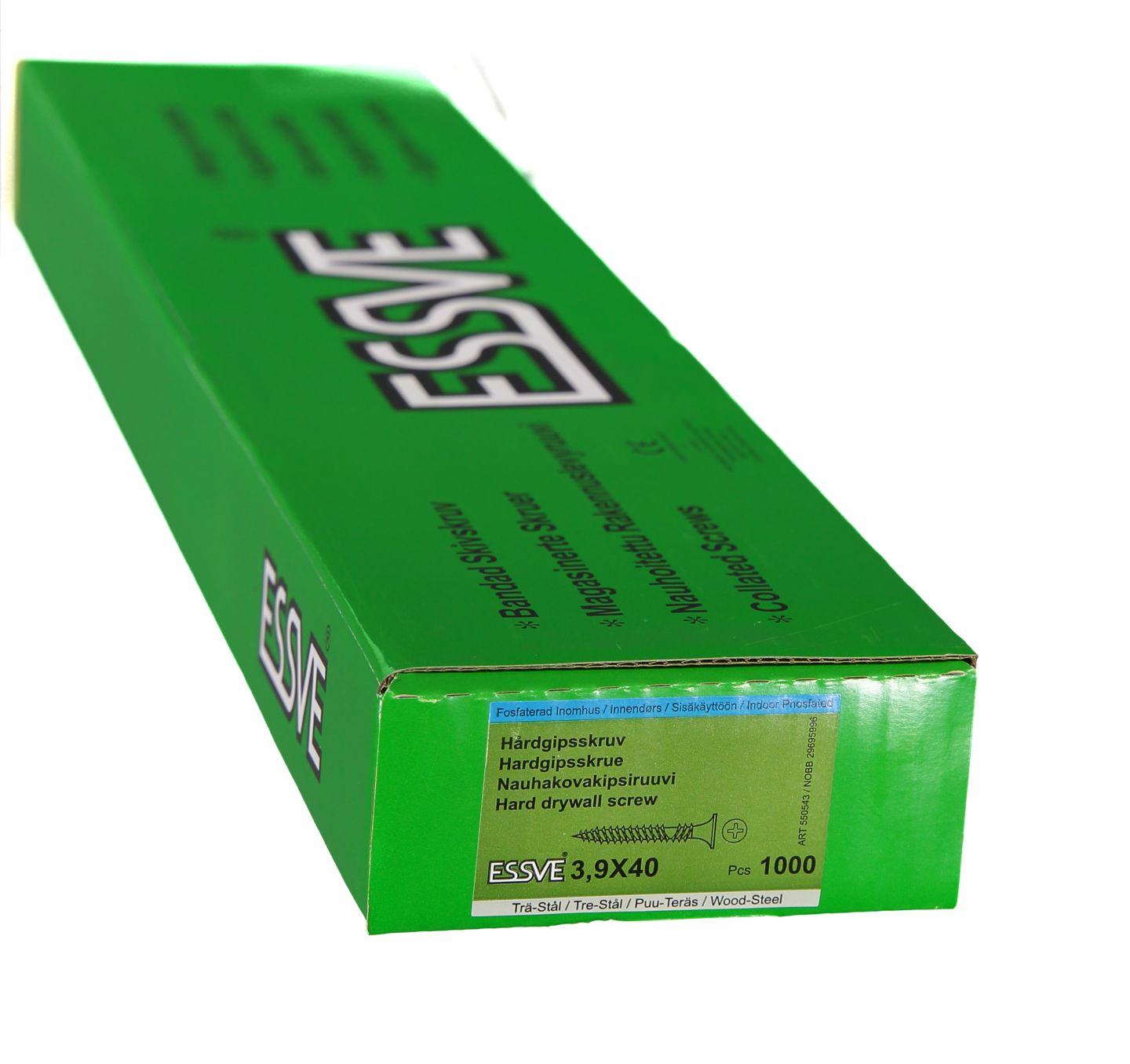 GIPSSKRUV HÅRD BA 3,9X41 1000P BANDAD TRÄ/STÅLREGEL FOSFATERA