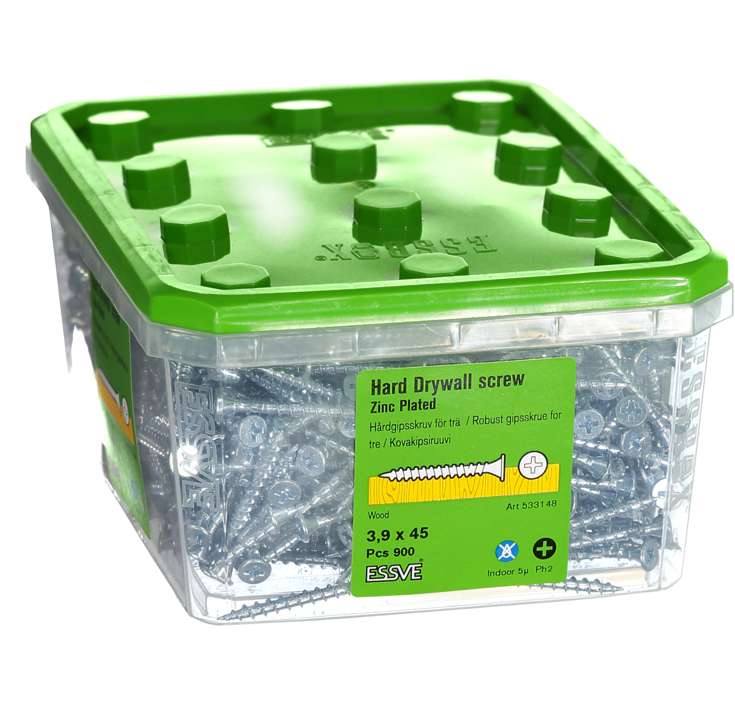 HÅRDGIPSSKRUV TRÄ 3,9X45MM PH2 FZB 900ST