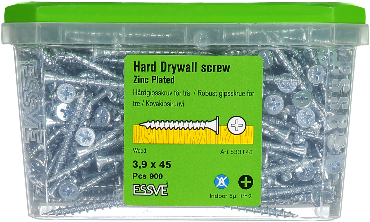 HÅRDGIPSSKRUV TRÄ 3,9X45MM PH2 FZB 900ST
