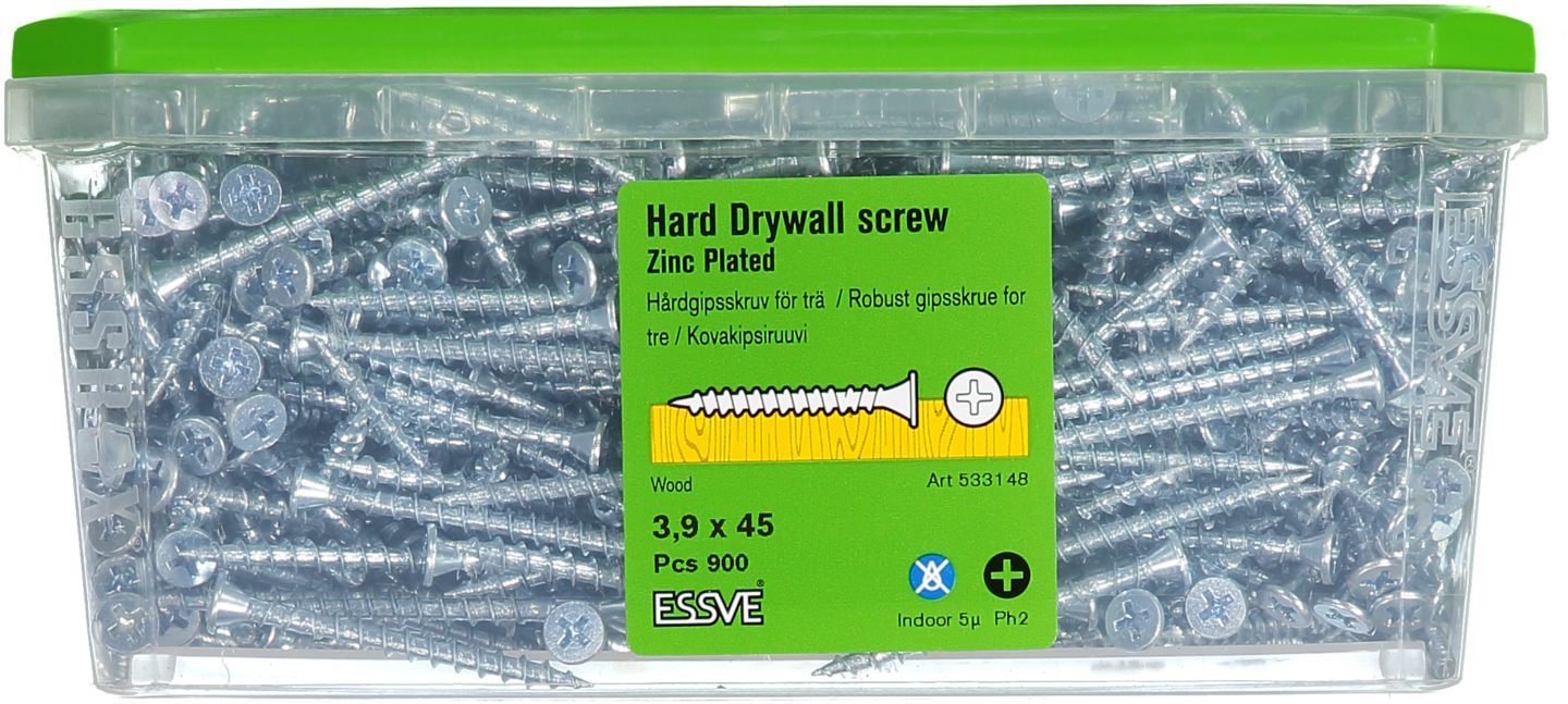 HÅRDGIPSSKRUV TRÄ 3,9X45MM PH2 FZB 900ST