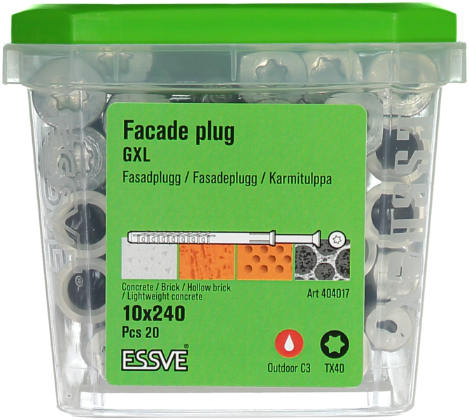 FASADPLUGG GXL FH FZV 10X240 TX40 20ST