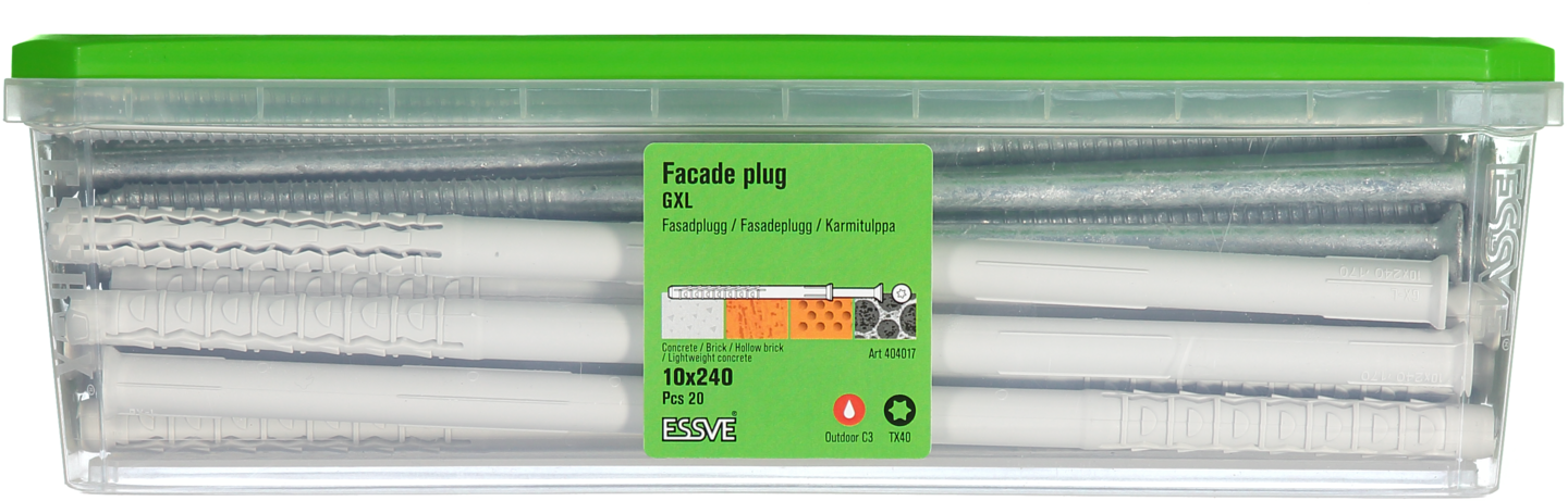 FASADPLUGG GXL FH FZV 10X240 TX40 20ST