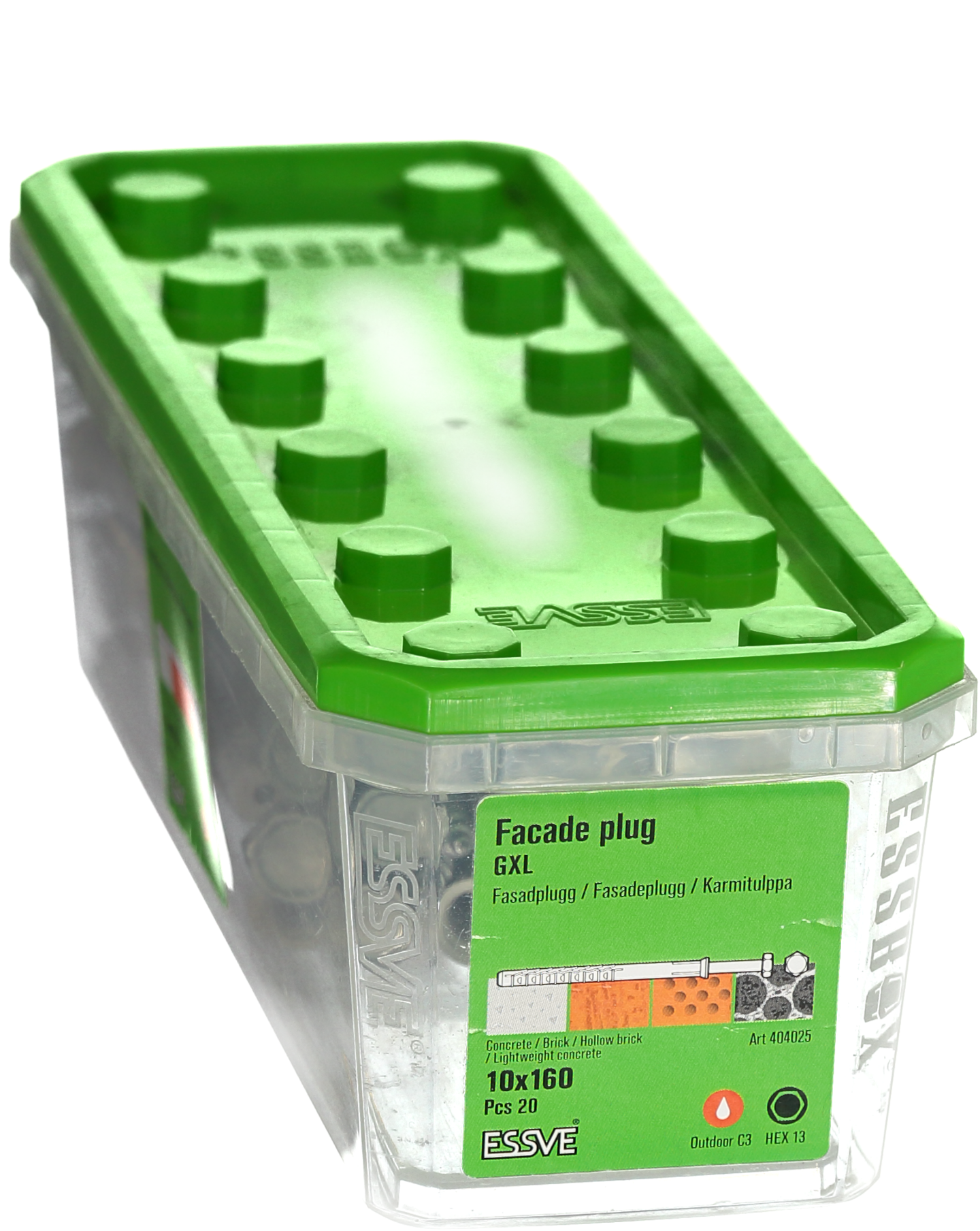 FASADPLUGG GXL 10X160 HEX13 FZV 20/FRP