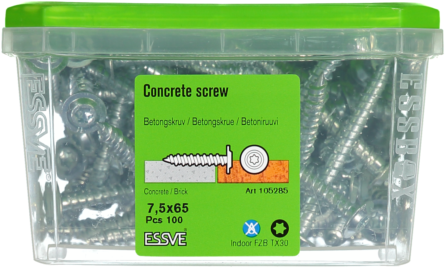 BETONGSKRUV WAF FZB 7,5X65MM 100ST