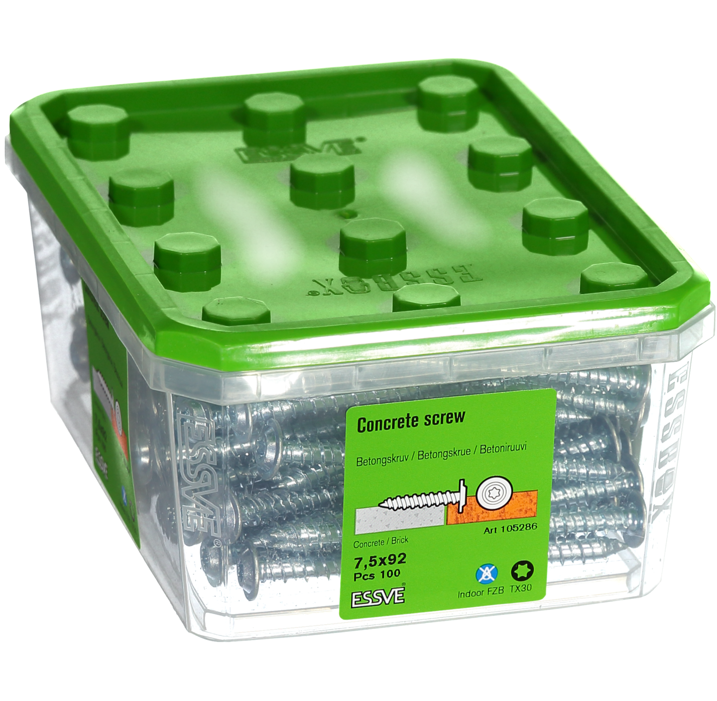 BETONGSKRUV WAF FZB 7,5X92MM 100ST