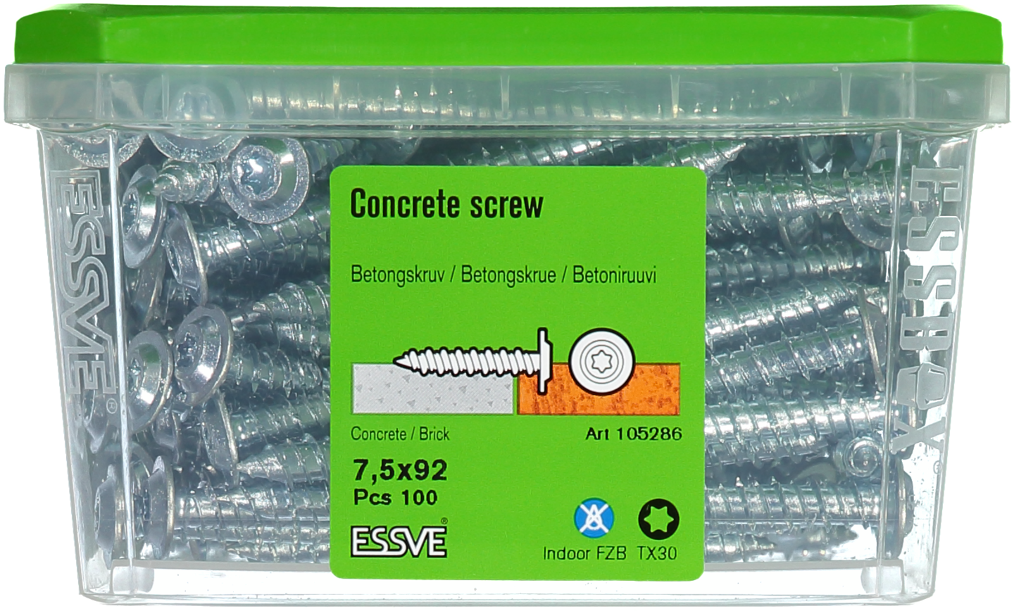 BETONGSKRUV WAF FZB 7,5X92MM 100ST