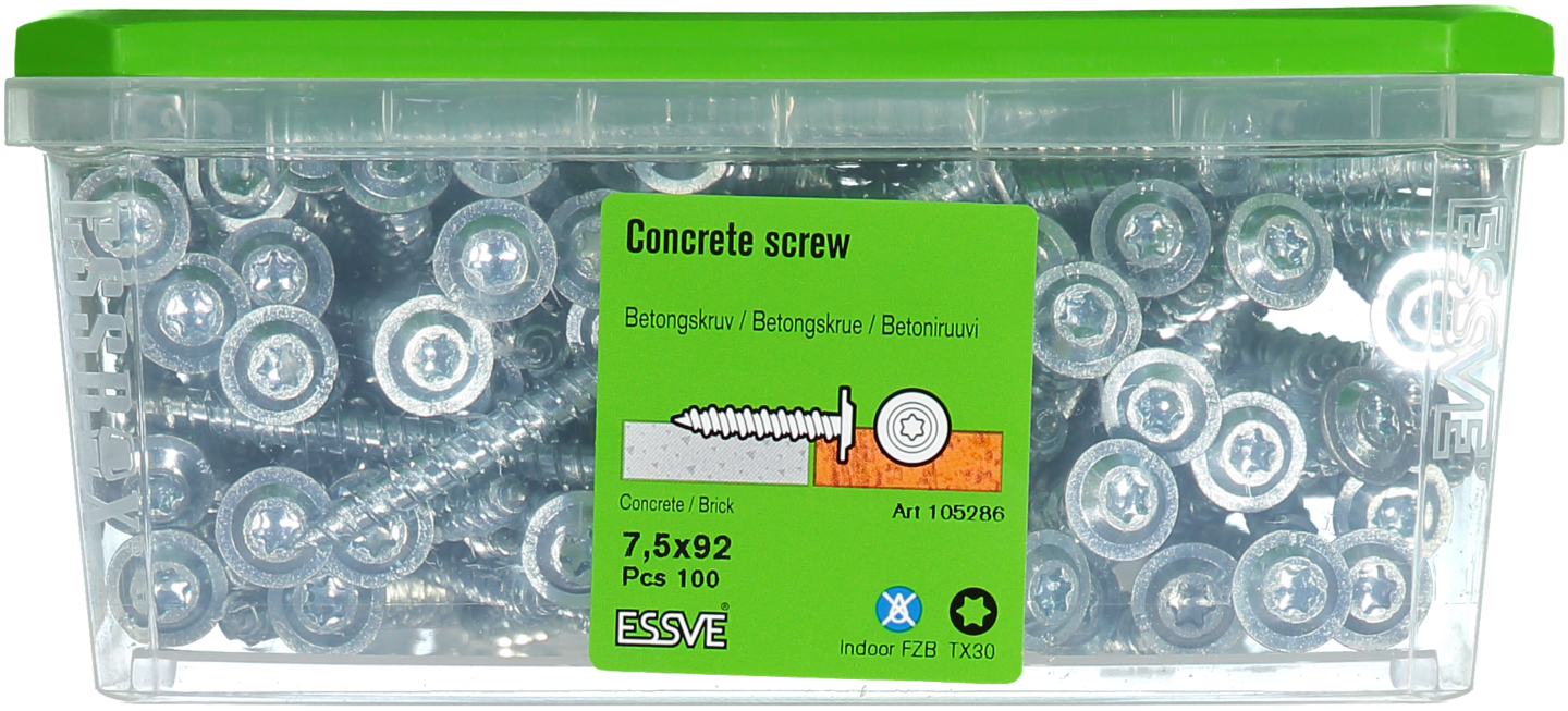 BETONGSKRUV WAF FZB 7,5X92MM 100ST