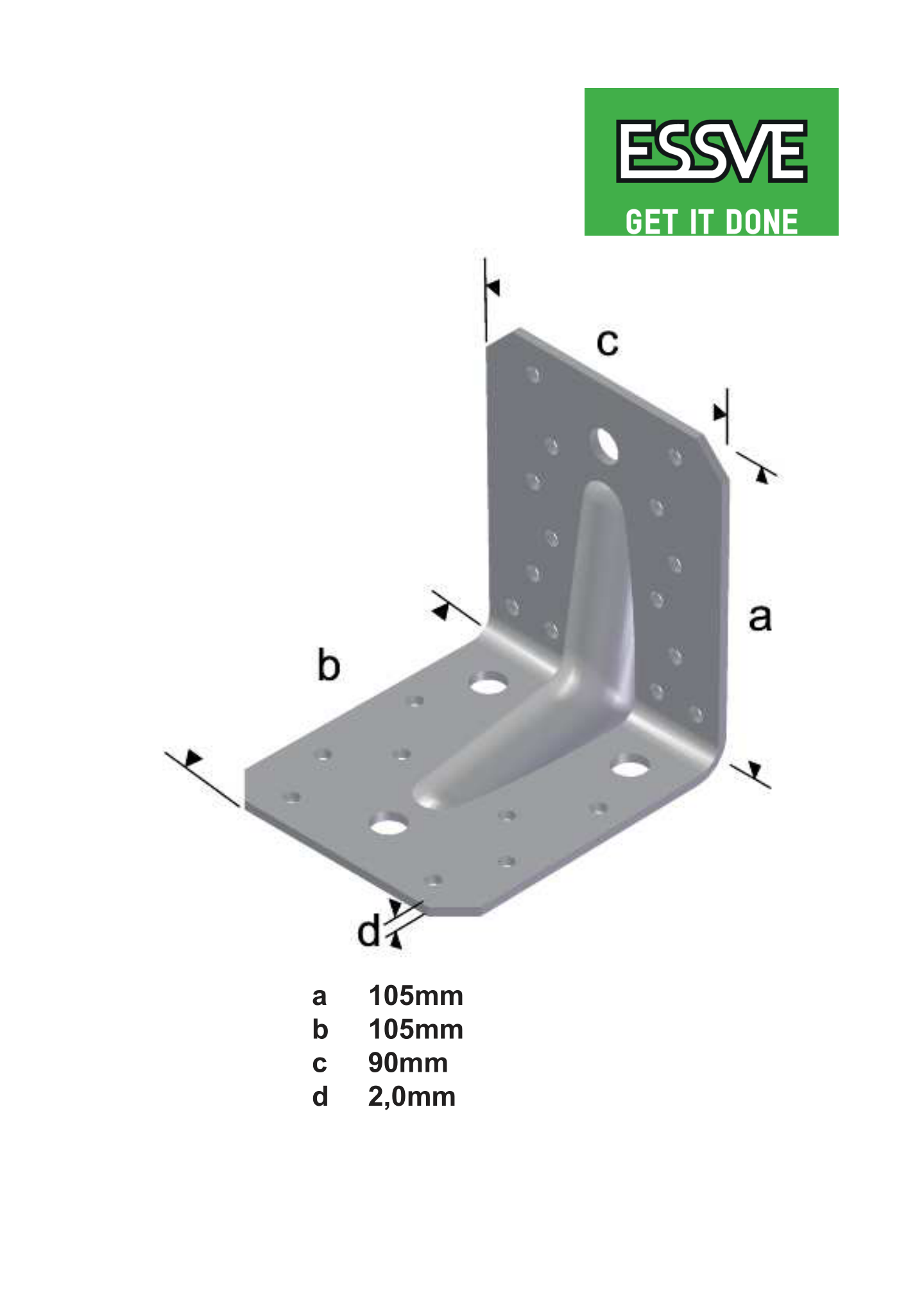 VINKEL V4PL MF 105X105X90X2MM