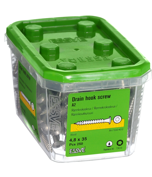 RÄNNKROKSKRUV A2 4,8X35MM 250ST