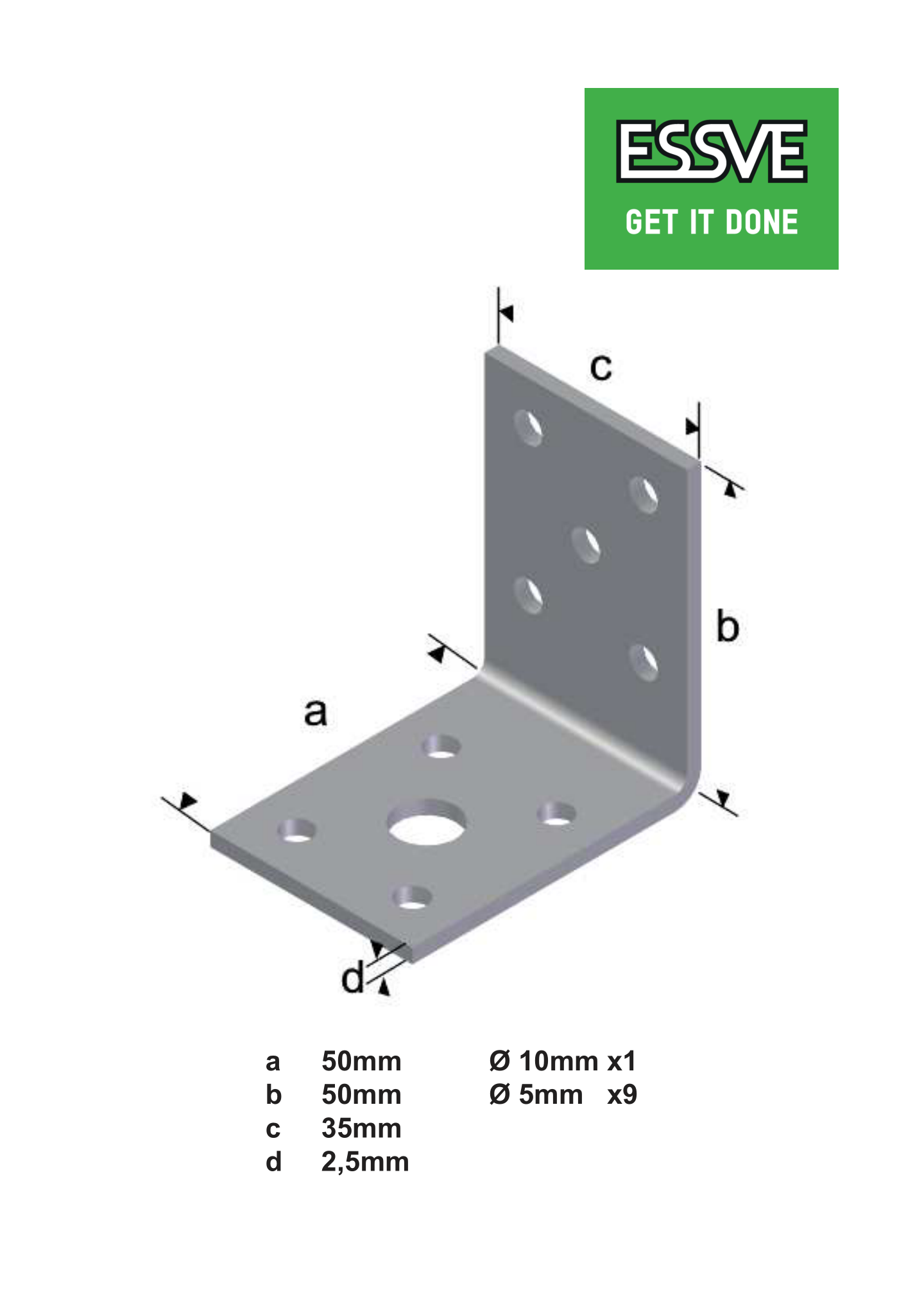 VINKEL S35 50X50X35X2,5MM