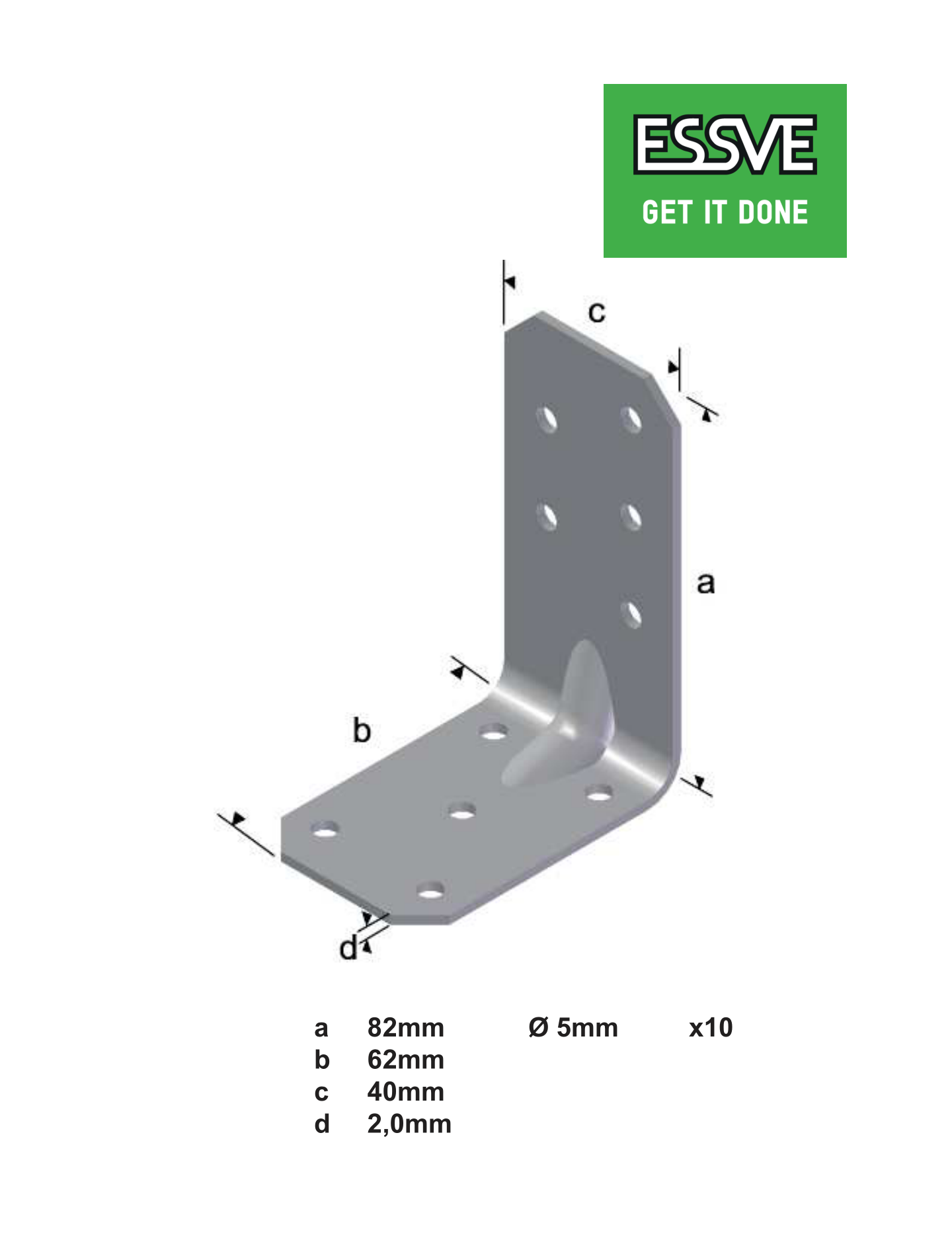 VINKEL LÄKT  MF 80X60X40X2MM