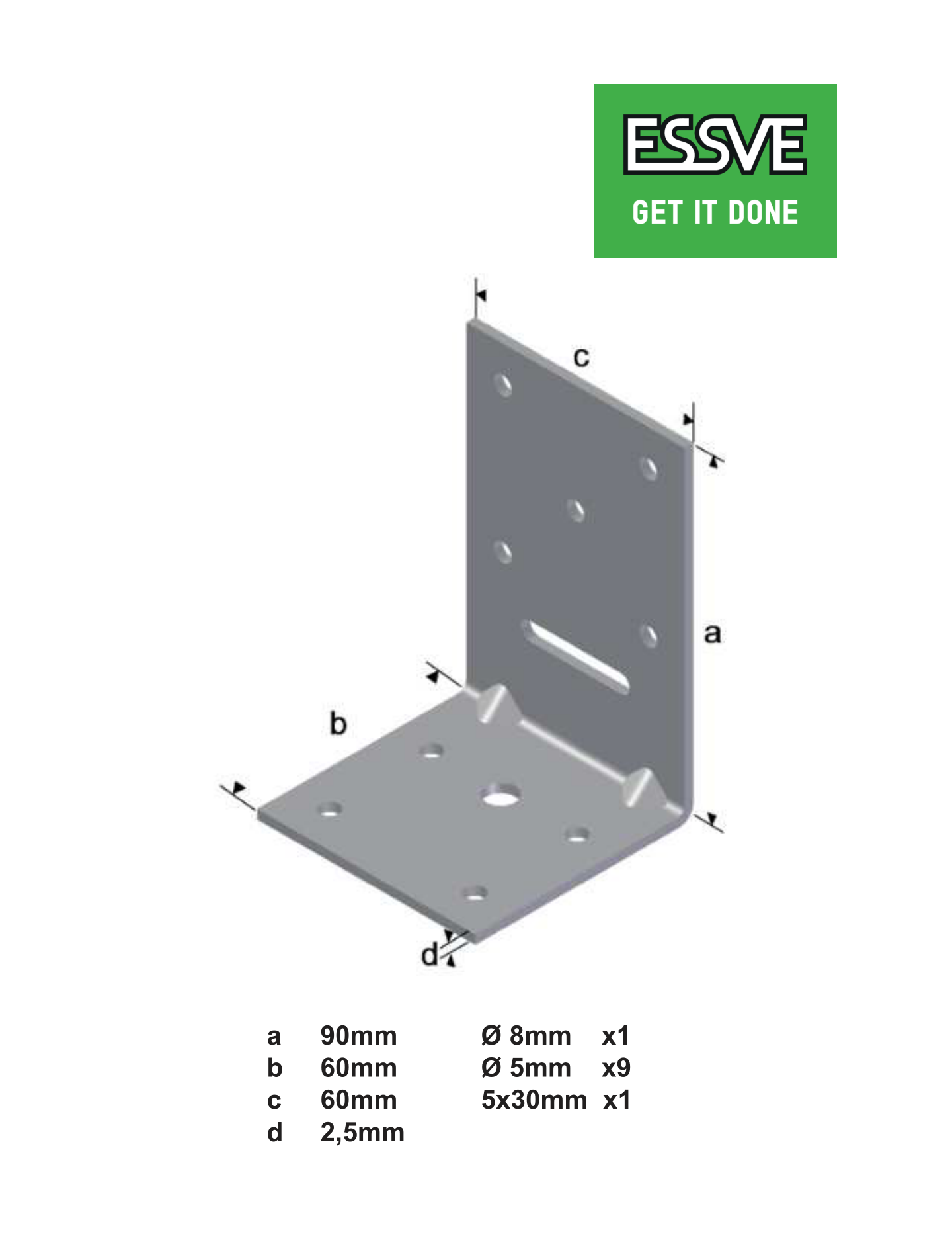VINKEL P1 RUNT HÅL  8MM