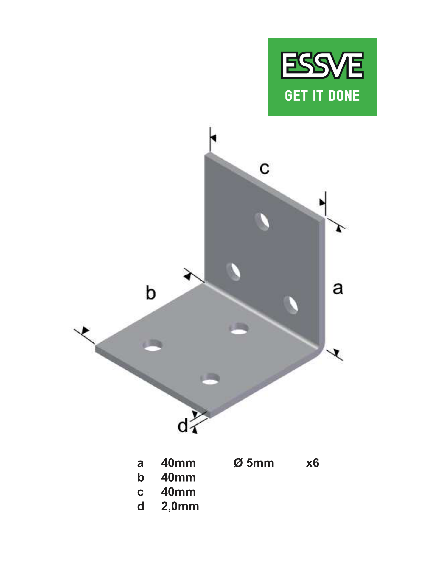 VINKEL M2 40X40X40X2MM