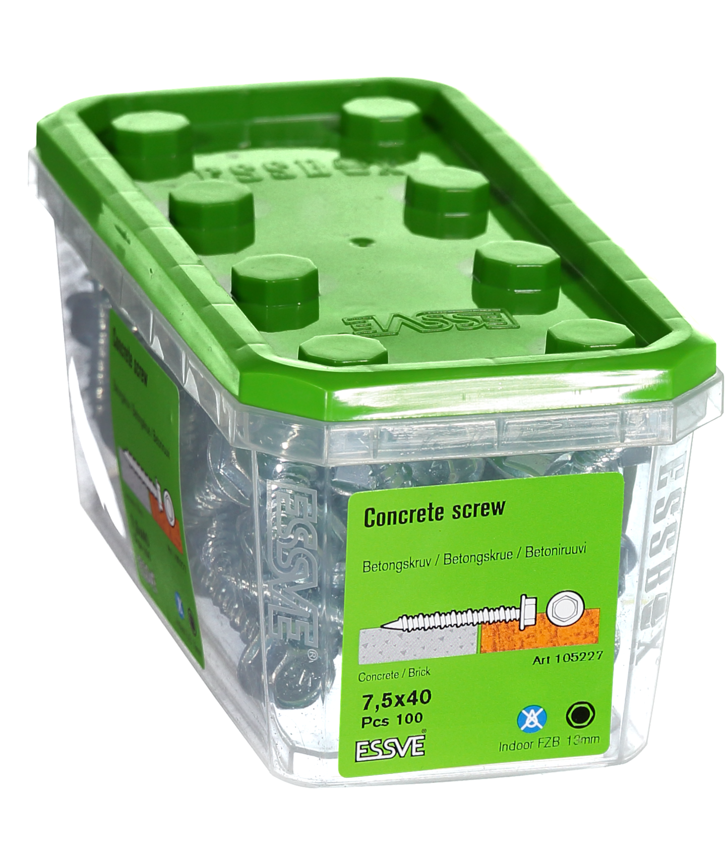 BETONGSKRUV 6K/13 FZB 7,5X40MM 100ST