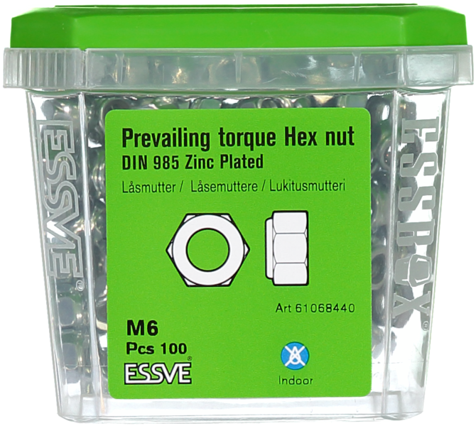 LÅSMUTTER ESSVE DIN 985 FZB M6 100ST