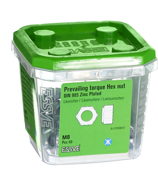 LÅSMUTTER ESSVE DIN 985 FZB M8 50ST