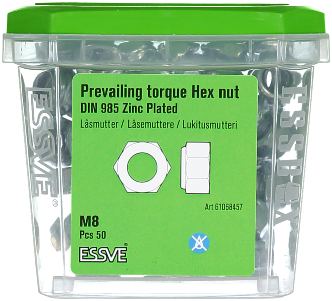 LÅSMUTTER ESSVE DIN 985 FZB M8 50ST