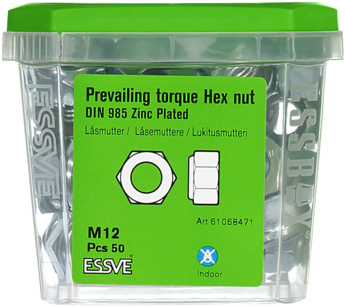 LÅSMUTTER ESSVE DIN 985 FZB M12 50ST