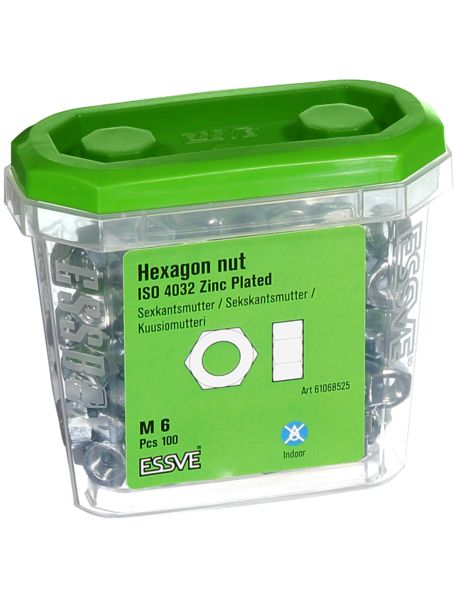 MUTTER ESSVE SEXKANT ISO 4032 FZB M6 100ST
