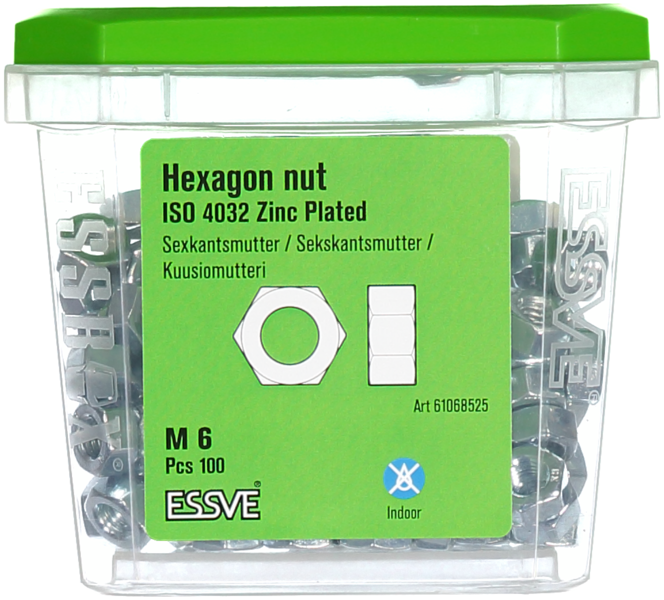 MUTTER ESSVE SEXKANT ISO 4032 FZB M6 100ST