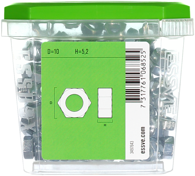 MUTTER ESSVE SEXKANT ISO 4032 FZB M6 100ST