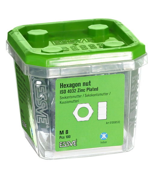 MUTTER ESSVE SEXKANT ISO 4032 FZB M8 100ST