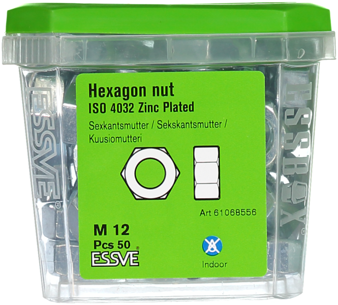 MUTTER ESSVE SEXKANT ISO 4032 FZB M12 50ST
