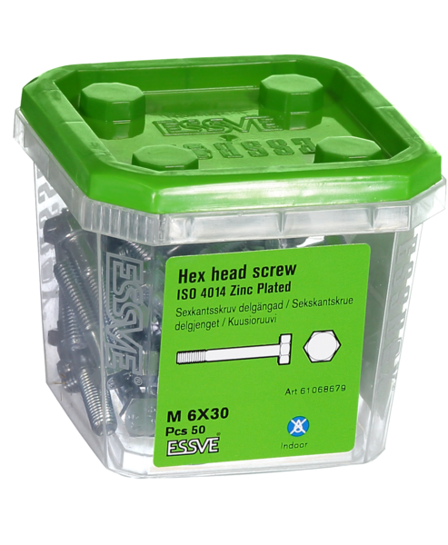 SEXKANTSKRUV ESSVE D FZB M6X30 50ST