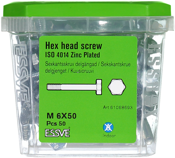 SEXKANTSKRUV D FZB M6X50 50ST