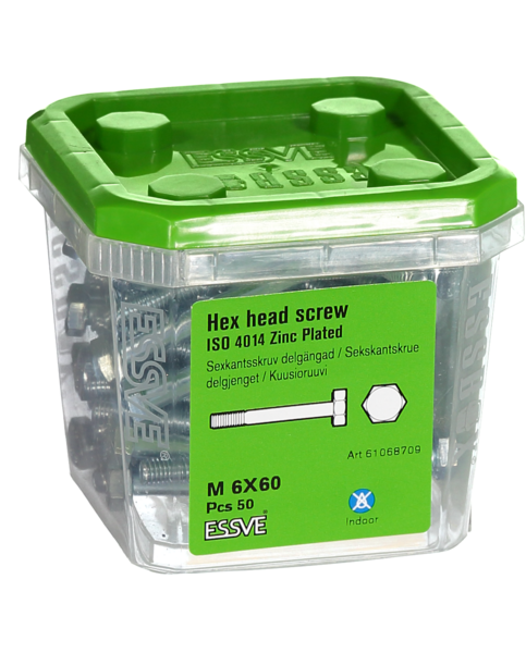 SEXKANTSKRUV ESSVE D FZB M6X60 50ST
