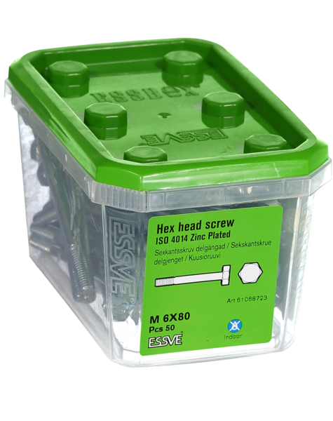 SEXKANTSKRUV D FZB M6X80 50ST