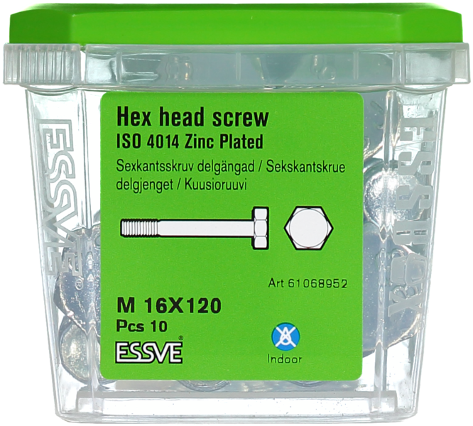 SEXKANTSKRUV D FZB M16X120 10ST