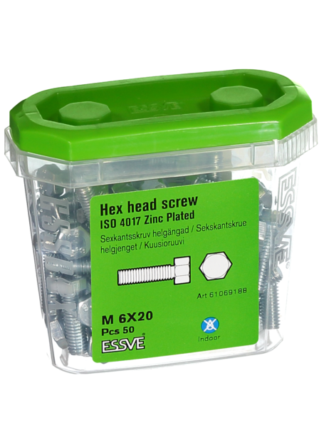 SEXKANTSKRUV ESSVE H FZB M6X20 50ST