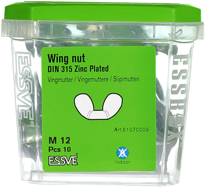 VINGMUTTER DIN 315 FZB M12 10ST