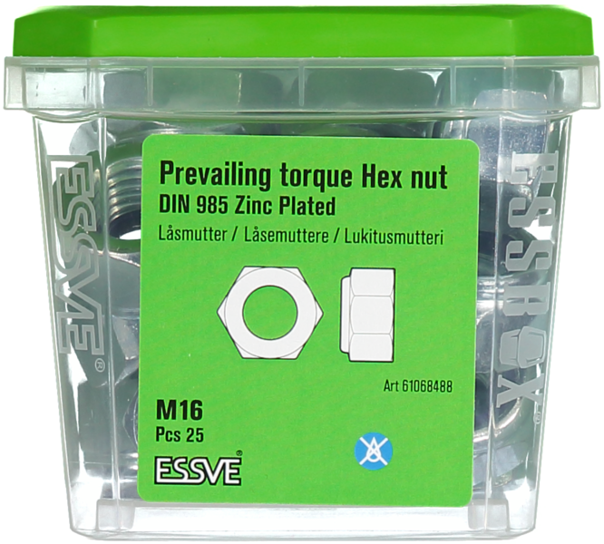 LÅSMUTTER ESSVE LÅG FZB M16 25ST