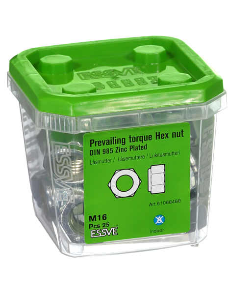 LÅSMUTTER ESSVE LÅG FZB M16 25ST