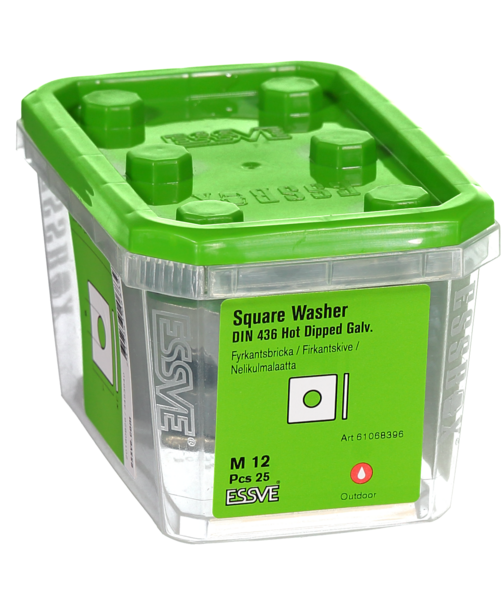 FYRKANTSBRICKA ESSVE DIN 436 FZV M12 25ST